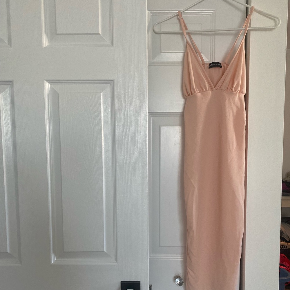 Pale peach dress